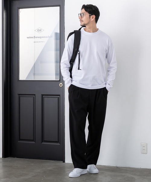BTZ TOKYO(ビーティーゼットトウキョウ)の「【DISCUS ATHLETIC】USAコットン混 ヘビーウエイト天竺 ワンポイントロンT(Tシャツ/カットソー・メンズ・ホワイト/ブラック/ネイビー・LL/M/L)」の4枚目の写真