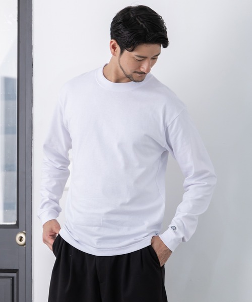 BTZ TOKYO(ビーティーゼットトウキョウ)の「【DISCUS ATHLETIC】USAコットン混 ヘビーウエイト天竺 ワンポイントロンT(Tシャツ/カットソー・メンズ・ホワイト/ブラック/ネイビー・LL/M/L)」の5枚目の写真