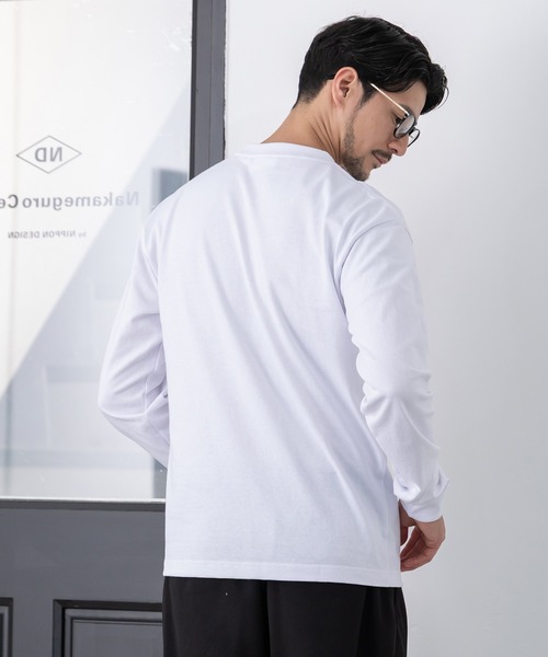 BTZ TOKYO(ビーティーゼットトウキョウ)の「【DISCUS ATHLETIC】USAコットン混 ヘビーウエイト天竺 ワンポイントロンT(Tシャツ/カットソー・メンズ・ホワイト/ブラック/ネイビー・LL/M/L)」の9枚目の写真