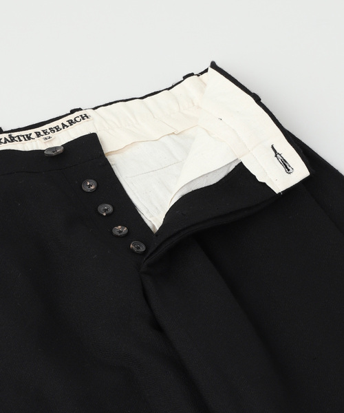 JOURNAL STANDARD（ジャーナルスタンダード）の「KARTIK RESEARCH カルティック リサーチ Side Pleat Trouser（その他パンツ・メンズ・ブラック・34/32）」の5枚目の写真