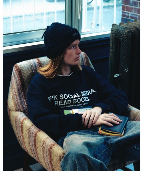 ADAM PATEK(アダムパテック)の「【ADAMPATEK/アダムパテック】 FRxAP logo sweatshirt コラボスエット(スウェット・メンズ・ブラック・2)」の1枚目の写真