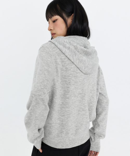 MONGDOL(モンドル)の「ウール カシミヤ フードニット カーディガン グレー MDCD062GRAY(カーディガン/ボレロ・レディース・その他・F)」の5枚目の写真
