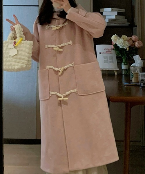AMAJI(アマジ)の「ダッフル ウールコート(その他アウター・レディース・ブラウン/ライトピンク・SMALL/X-LARGE/LARGE/MEDIUM)」の1枚目の写真