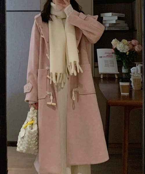 AMAJI(アマジ)の「ダッフル ウールコート(その他アウター・レディース・ブラウン/ライトピンク・SMALL/X-LARGE/LARGE/MEDIUM)」の3枚目の写真