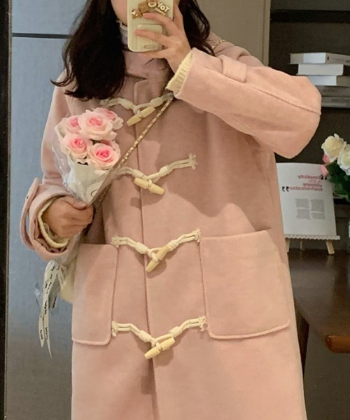 AMAJI(アマジ)の「ダッフル ウールコート(その他アウター・レディース・ブラウン/ライトピンク・SMALL/X-LARGE/LARGE/MEDIUM)」の4枚目の写真