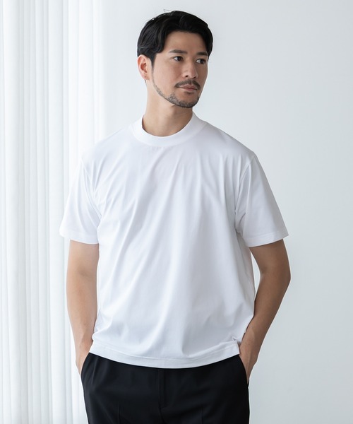 phiten（ファイテン）の「【phiten × BTZ TOKYO】軽量・通気 モックネック半袖Tシャツ（Tシャツ/カットソー・メンズ・チャコールグレー/ブラック/ホワイト・3L/S/M/LL/L）」の2枚目の写真