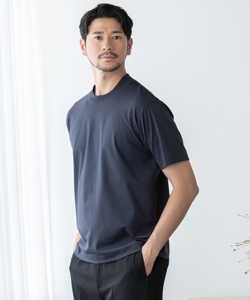 phiten（ファイテン）の「【phiten × BTZ TOKYO】軽量・通気 モックネック半袖Tシャツ（Tシャツ/カットソー・メンズ・チャコールグレー/ブラック/ホワイト・3L/S/M/LL/L）」の3枚目の写真