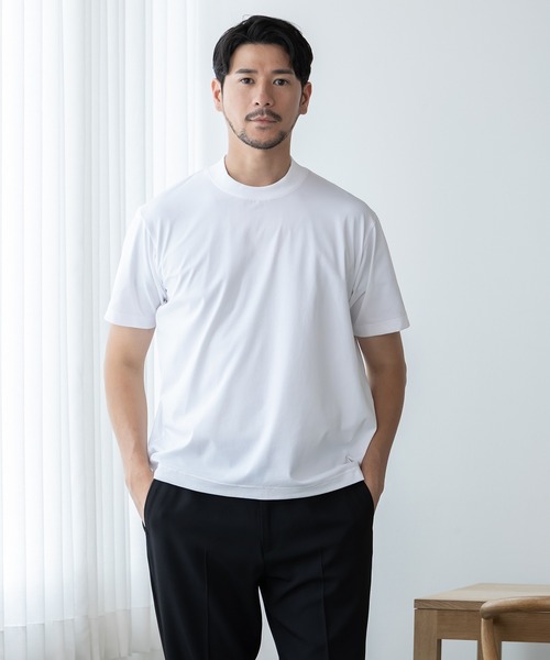 phiten（ファイテン）の「【phiten × BTZ TOKYO】軽量・通気 モックネック半袖Tシャツ（Tシャツ/カットソー・メンズ・チャコールグレー/ブラック/ホワイト・3L/S/M/LL/L）」の21枚目の写真