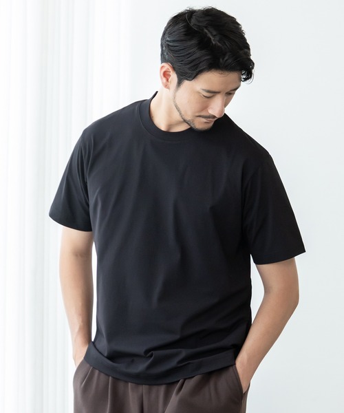 phiten（ファイテン）の「【phiten × BTZ TOKYO】軽量・通気 モックネック半袖Tシャツ（Tシャツ/カットソー・メンズ・チャコールグレー/ブラック/ホワイト・3L/S/M/LL/L）」の13枚目の写真