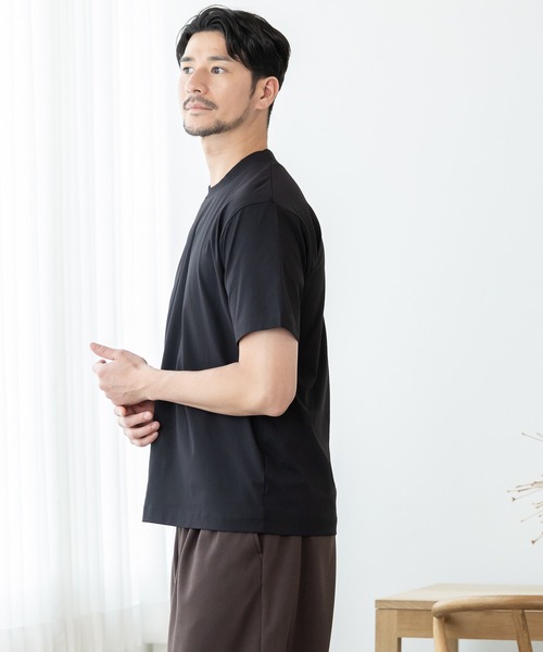 phiten（ファイテン）の「【phiten × BTZ TOKYO】軽量・通気 モックネック半袖Tシャツ（Tシャツ/カットソー・メンズ・チャコールグレー/ブラック/ホワイト・3L/S/M/LL/L）」の17枚目の写真