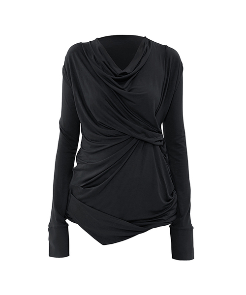 FLAREUP(フレアアップ)の「ミヤ ロングスリーブ (FL-195_Black)(Tシャツ/カットソー・レディース・ブラック・OS)」の1枚目の写真