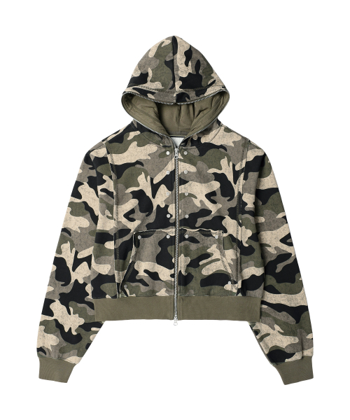 THEVINYLHOUSE(ザバイニルハウス)の「STUDDED FULL ZIP-UP HOODIE (W) CAMO(パーカー・レディース・その他・FREE)」の6枚目の写真