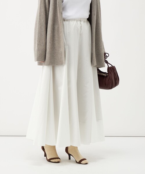 NOLLEY’S(ノーリーズ)の「《UVカット、速乾性、接触冷感》ウォッシャブルヴィンテージタフタマチ入りマキシスカート(スカート・レディース・ホワイト/ブラック・1/2)」の14枚目の写真