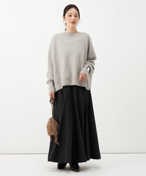 NOLLEY’S(ノーリーズ)の「《UVカット、速乾性、接触冷感》ウォッシャブルヴィンテージタフタマチ入りマキシスカート(スカート・レディース・ホワイト/ブラック・1/2)」の16枚目の写真