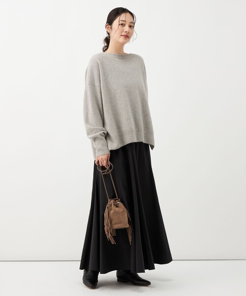 NOLLEY’S(ノーリーズ)の「《UVカット、速乾性、接触冷感》ウォッシャブルヴィンテージタフタマチ入りマキシスカート(スカート・レディース・ホワイト/ブラック・1/2)」の18枚目の写真