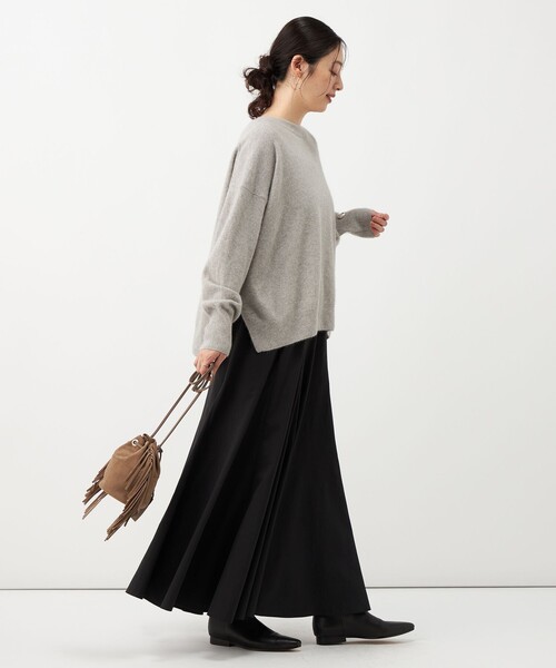 NOLLEY’S(ノーリーズ)の「《UVカット、速乾性、接触冷感》ウォッシャブルヴィンテージタフタマチ入りマキシスカート(スカート・レディース・ホワイト/ブラック・1/2)」の19枚目の写真