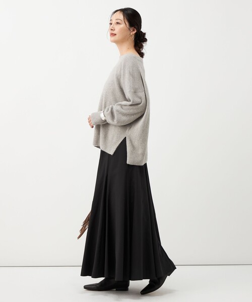 NOLLEY’S(ノーリーズ)の「《UVカット、速乾性、接触冷感》ウォッシャブルヴィンテージタフタマチ入りマキシスカート(スカート・レディース・ホワイト/ブラック・1/2)」の21枚目の写真
