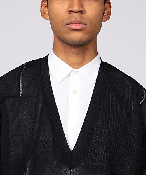 EN ROUTE（アンルート）の「ENR パッチワークパターンニット◆（ニット/セーター・メンズ・ネイビー・2/1/3）」の5枚目の写真