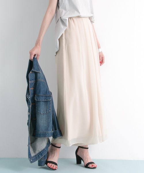 URBAN RESEARCH(アーバンリサーチ)の「UR パウダーシフォンスカンツ(その他パンツ・レディース・ブラック/アイボリー・FREE)」の13枚目の写真