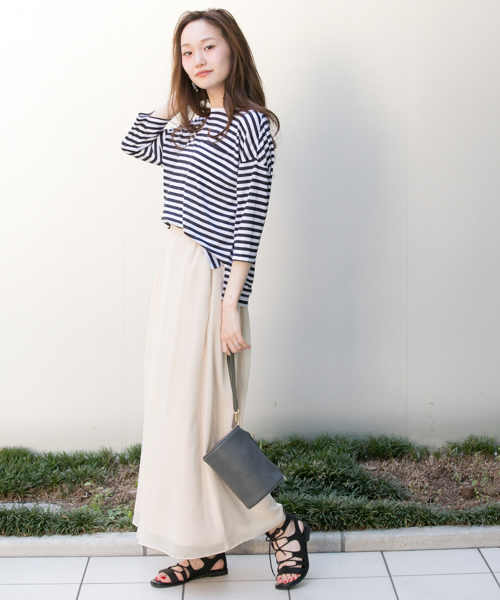 URBAN RESEARCH(アーバンリサーチ)の「UR パウダーシフォンスカンツ(その他パンツ・レディース・ブラック/アイボリー・FREE)」の12枚目の写真