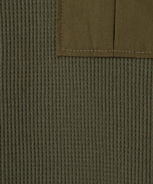 green label relaxing（グリーンレーベルリラクシング）の「フハクコンビ ポケットTシャツ◆（Tシャツ/カットソー・キッズ・ライトグレー/オリーブ・105/95/125/115）」の10枚目の写真