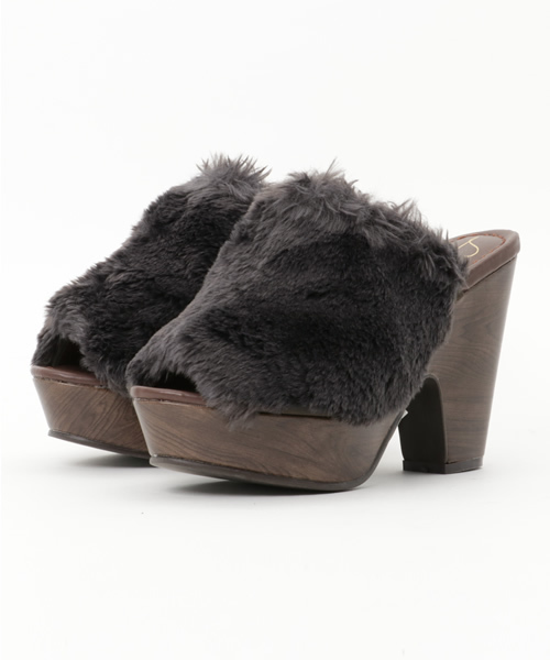 laboratory work(ラボラトリーワーク)の「もこもこファーサボ(その他シューズ・レディース・ブルー/チャコール/モカ・LARGE/MEDIUM)」の12枚目の写真