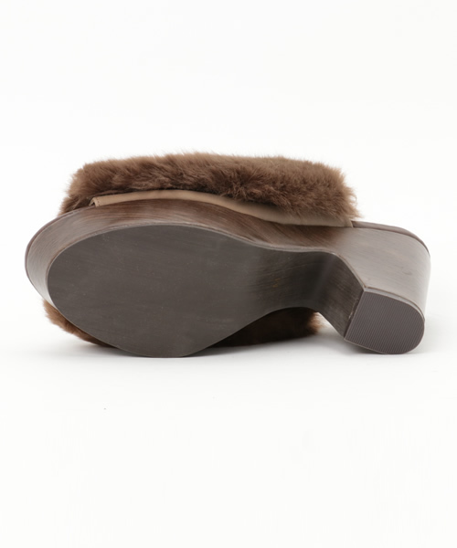 laboratory work(ラボラトリーワーク)の「もこもこファーサボ(その他シューズ・レディース・ブルー/チャコール/モカ・LARGE/MEDIUM)」の6枚目の写真