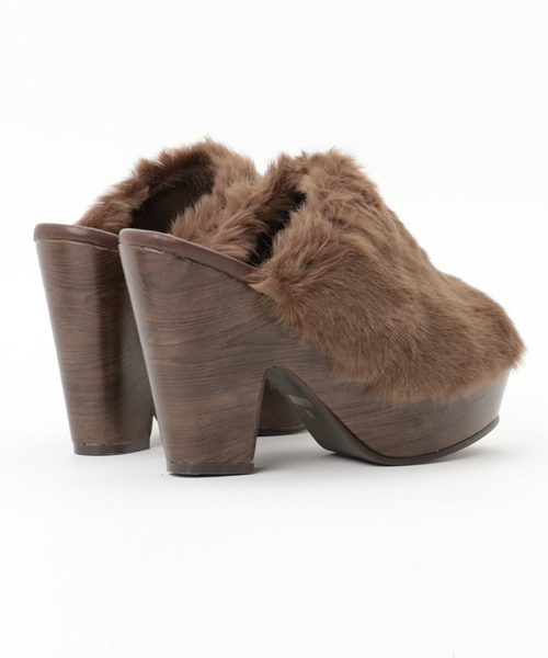 laboratory work(ラボラトリーワーク)の「もこもこファーサボ(その他シューズ・レディース・ブルー/チャコール/モカ・LARGE/MEDIUM)」の7枚目の写真