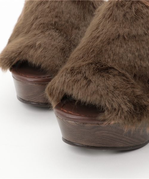 laboratory work(ラボラトリーワーク)の「もこもこファーサボ(その他シューズ・レディース・ブルー/チャコール/モカ・LARGE/MEDIUM)」の8枚目の写真