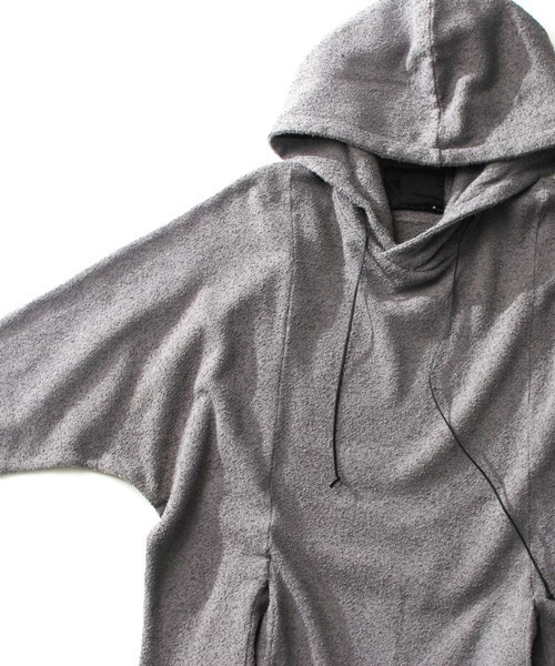 OURET（オーレット）の「C/N BOUCLE CREPE STITCH DOLMAN SLEEVE HOOD PULLOVER（パーカー・メンズ・ホワイト系その他/グレー/ブラック・1/2/3）」の18枚目の写真