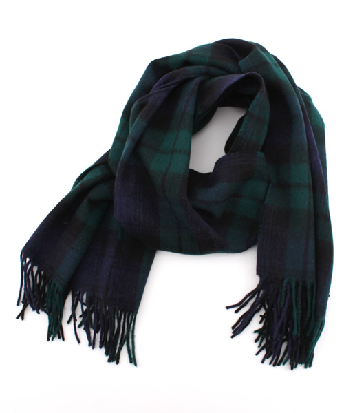 BEAMS（ビームス）の「TWEED BANK / ベストストール（マフラー・メンズ・ブラック/レッド/ネイビー・ONE SIZE）」の2枚目の写真