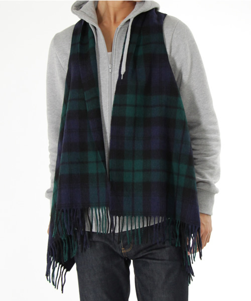 BEAMS（ビームス）の「TWEED BANK / ベストストール（マフラー・メンズ・ブラック/レッド/ネイビー・ONE SIZE）」の4枚目の写真