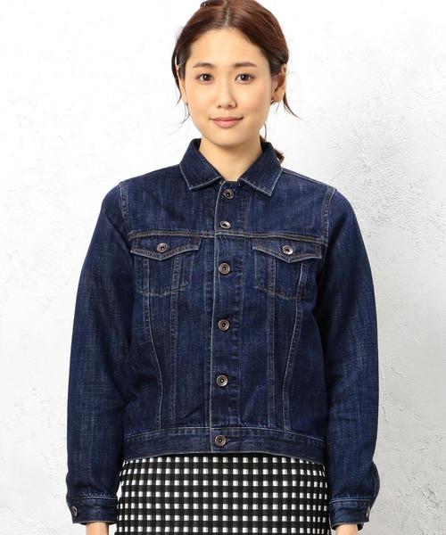 green label relaxing（グリーンレーベルリラクシング）の「GC 10oz ソフトDNM Gジャン 3RD ◆（デニムジャケット・レディース・ライトブルー/コバルトブルー・38/40/36）」の17枚目の写真