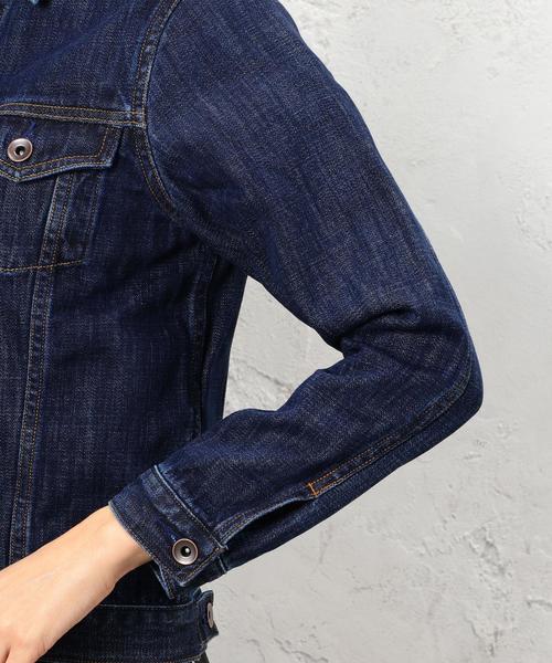 green label relaxing（グリーンレーベルリラクシング）の「GC 10oz ソフトDNM Gジャン 3RD ◆（デニムジャケット・レディース・ライトブルー/コバルトブルー・38/40/36）」の10枚目の写真