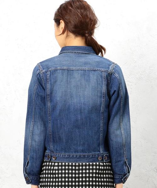 green label relaxing（グリーンレーベルリラクシング）の「GC 10oz ソフトDNM Gジャン 3RD ◆（デニムジャケット・レディース・ライトブルー/コバルトブルー・38/40/36）」の14枚目の写真