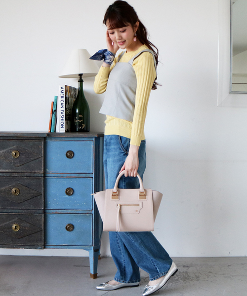 N.（N. Natural Beauty Basic）（エヌエヌナチュラルビューティーベーシック）の「【追加生産】メタルポイントショルダーバッグ（トートバッグ・レディース・ブラック/グレー系その他/ホワイト・ﾌﾘ-）」の8枚目の写真