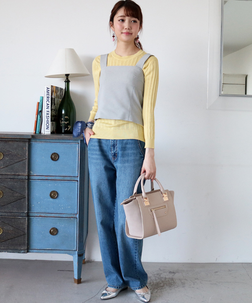 N.（N. Natural Beauty Basic）（エヌエヌナチュラルビューティーベーシック）の「【追加生産】メタルポイントショルダーバッグ（トートバッグ・レディース・ブラック/グレー系その他/ホワイト・ﾌﾘ-）」の9枚目の写真