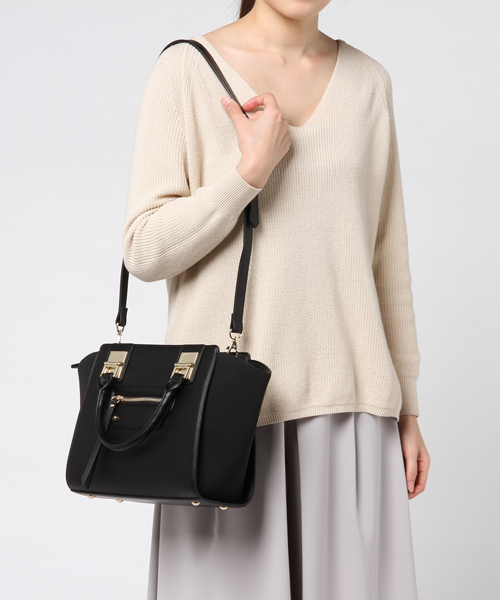 N.（N. Natural Beauty Basic）（エヌエヌナチュラルビューティーベーシック）の「【追加生産】メタルポイントショルダーバッグ（トートバッグ・レディース・ブラック/グレー系その他/ホワイト・ﾌﾘ-）」の20枚目の写真