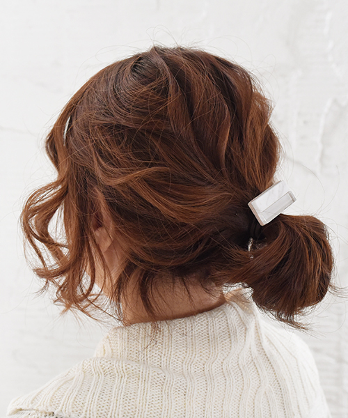 ma chere Cosette?（マシェールコゼット）の「ダブルカラーキャンディポニーゴム（ヘアゴム・レディース・ホワイト/ライトブルー/ライトブラウン・FREE）」の7枚目の写真
