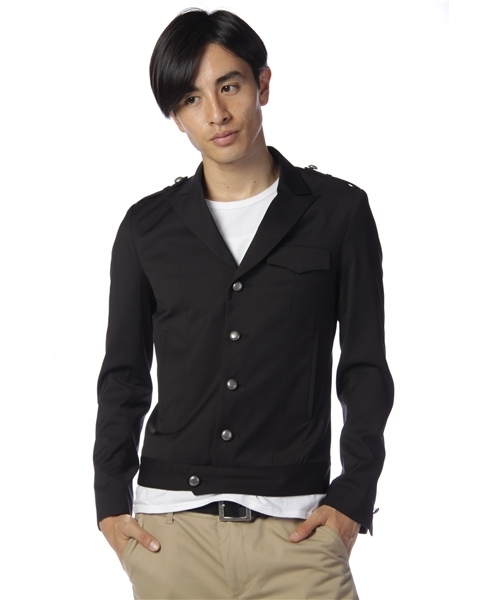 SHIPS JET BLUE（シップスジェットブルー）の「T/R SHORT ARMY JACKET（ミリタリージャケット・メンズ・ブラック/ネイビー・MEDIUM/SMALL/LARGE）」の2枚目の写真