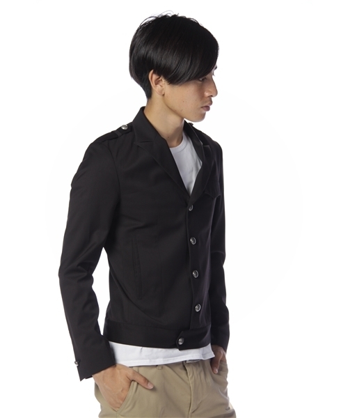 SHIPS JET BLUE（シップスジェットブルー）の「T/R SHORT ARMY JACKET（ミリタリージャケット・メンズ・ブラック/ネイビー・MEDIUM/SMALL/LARGE）」の5枚目の写真