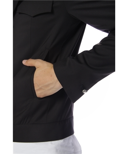 SHIPS JET BLUE（シップスジェットブルー）の「T/R SHORT ARMY JACKET（ミリタリージャケット・メンズ・ブラック/ネイビー・MEDIUM/SMALL/LARGE）」の8枚目の写真