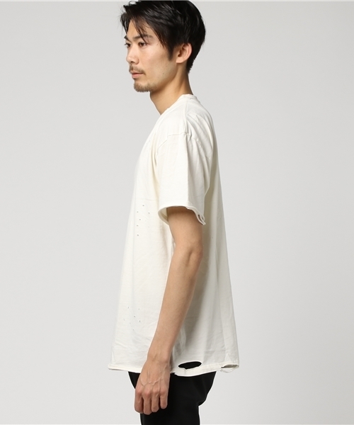 WEGO（ウィゴー）の「WEGO/ダメージ加工カットソー（Tシャツ/カットソー・メンズ・レッド/ホワイト/ターコイズブルー/ブラック・MEDIUM/LARGE）」の19枚目の写真