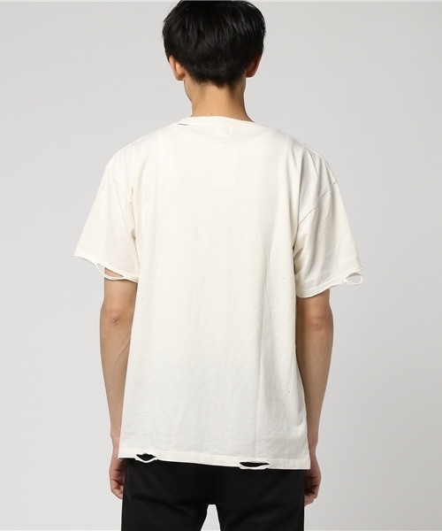 WEGO（ウィゴー）の「WEGO/ダメージ加工カットソー（Tシャツ/カットソー・メンズ・レッド/ホワイト/ターコイズブルー/ブラック・MEDIUM/LARGE）」の20枚目の写真