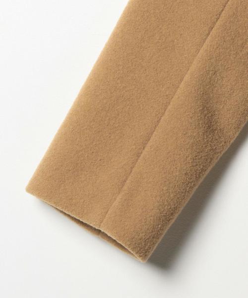 coen（コーエン）の「ライトメルトンノーカラーコート（その他アウター・レディース・ベージュ/ネイビー・LARGE/MEDIUM）」の5枚目の写真