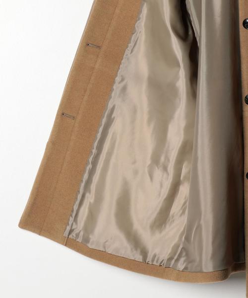 coen（コーエン）の「ライトメルトンノーカラーコート（その他アウター・レディース・ベージュ/ネイビー・LARGE/MEDIUM）」の8枚目の写真