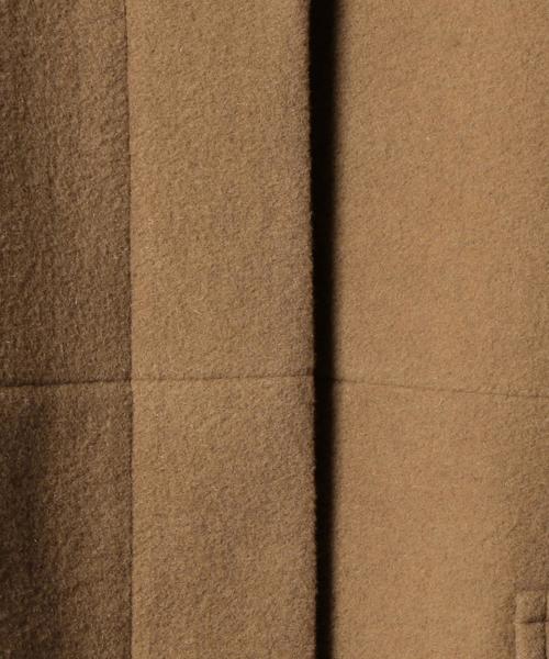 coen（コーエン）の「ライトメルトンノーカラーコート（その他アウター・レディース・ベージュ/ネイビー・LARGE/MEDIUM）」の18枚目の写真