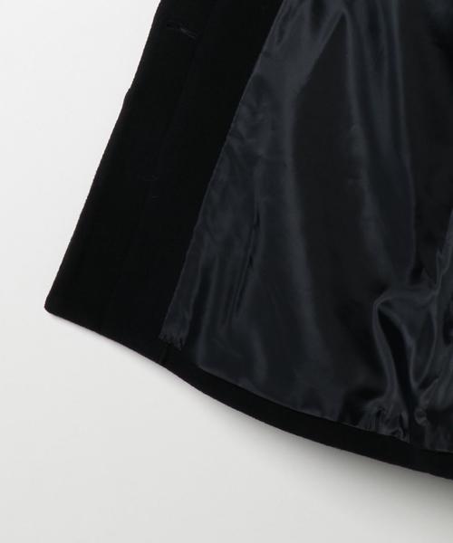 coen（コーエン）の「ライトメルトンノーカラーコート（その他アウター・レディース・ベージュ/ネイビー・LARGE/MEDIUM）」の20枚目の写真