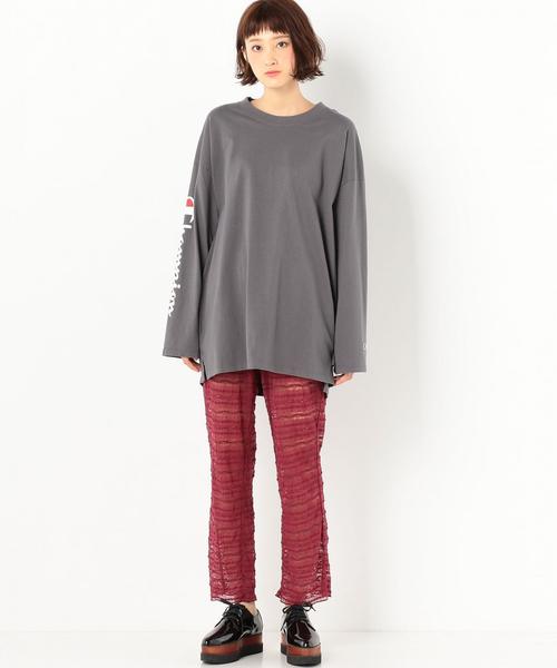 Another Edition(アナザーエディション)の「Champion SL LOGO T(Tシャツ/カットソー・レディース・ホワイト/ダークグレー・FREE)」の15枚目の写真