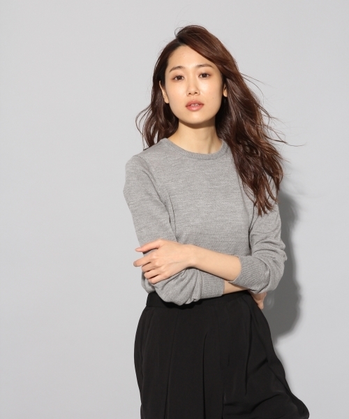 BLISS POINT（ブリスポイント）の「【S～XL展開】ウォッシャブルクルーネックプルオーバー/760463（ニット/セーター・レディース・カーキ/ベージュ/イエロー/ホワイト/ネイビー/ブラウン/ブルー/ピンク/ブラック/レッド/グリーン/その他8/グレー/チャコールグレー/ベージュ系その他/パープル系その他2/サックスブルー/ラベンダー・MEDIUM/SMALL/LARGE/X-LARGE）」の5枚目の写真